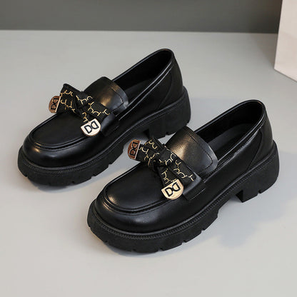 Damen Loafers Chunky Schuhe mit Schleife und Gummi Sohle