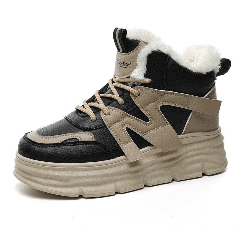 Damen Sneaker High-Top Sportlich Kuschelig Robust - BerlinGlamour