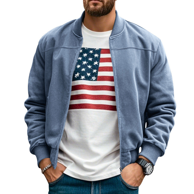 Männer Bomberjacke Modern mit Taschen Weich