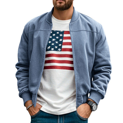 Männer Bomberjacke Modern mit Taschen Weich
