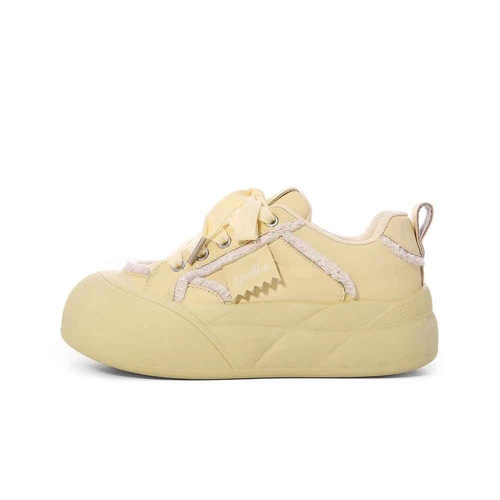 Damen Plateausneaker Hoch Modisch Bequem Laufsohle
