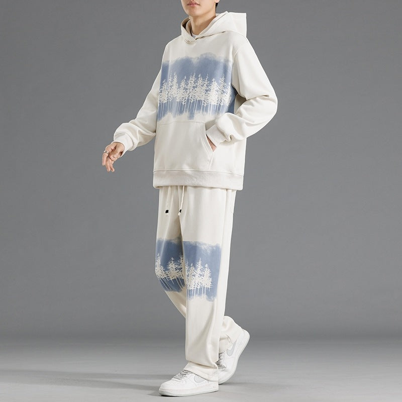 Herren Loungewear Set Bequem Baum Print Relaxed