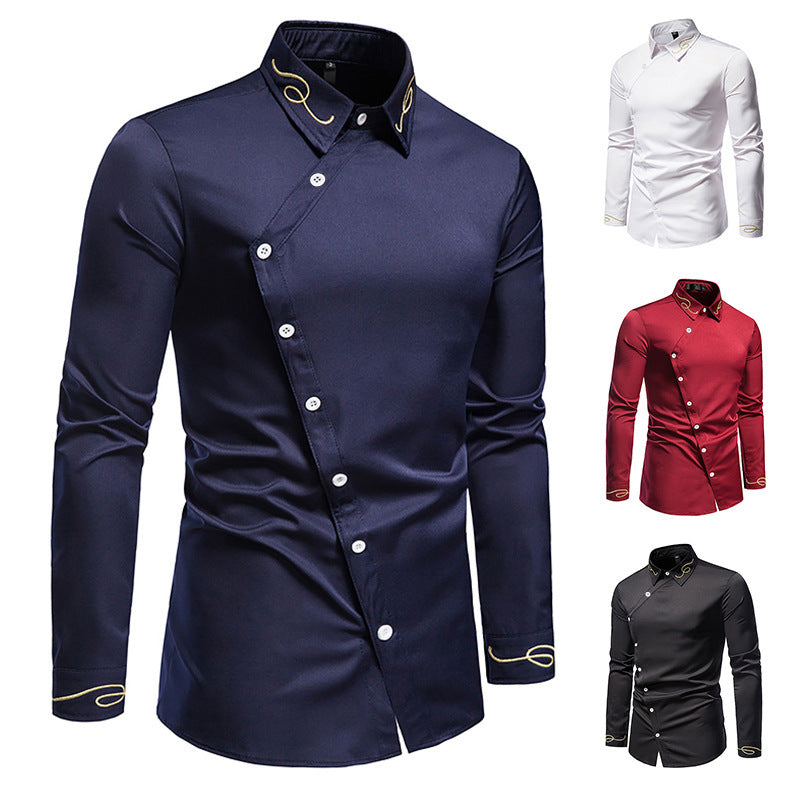 Eleganter Langarmhemd mit dekorativen Knopfdetails BerlinGlamour