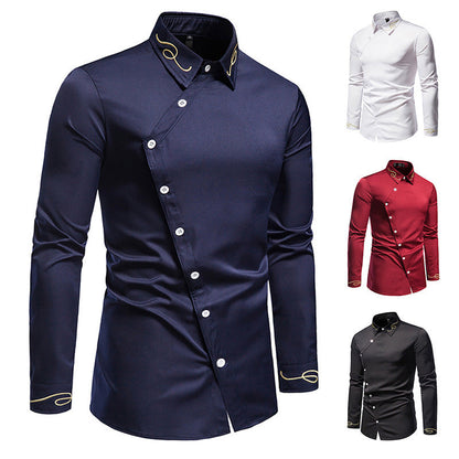 Eleganter Langarmhemd mit dekorativen Knopfdetails BerlinGlamour