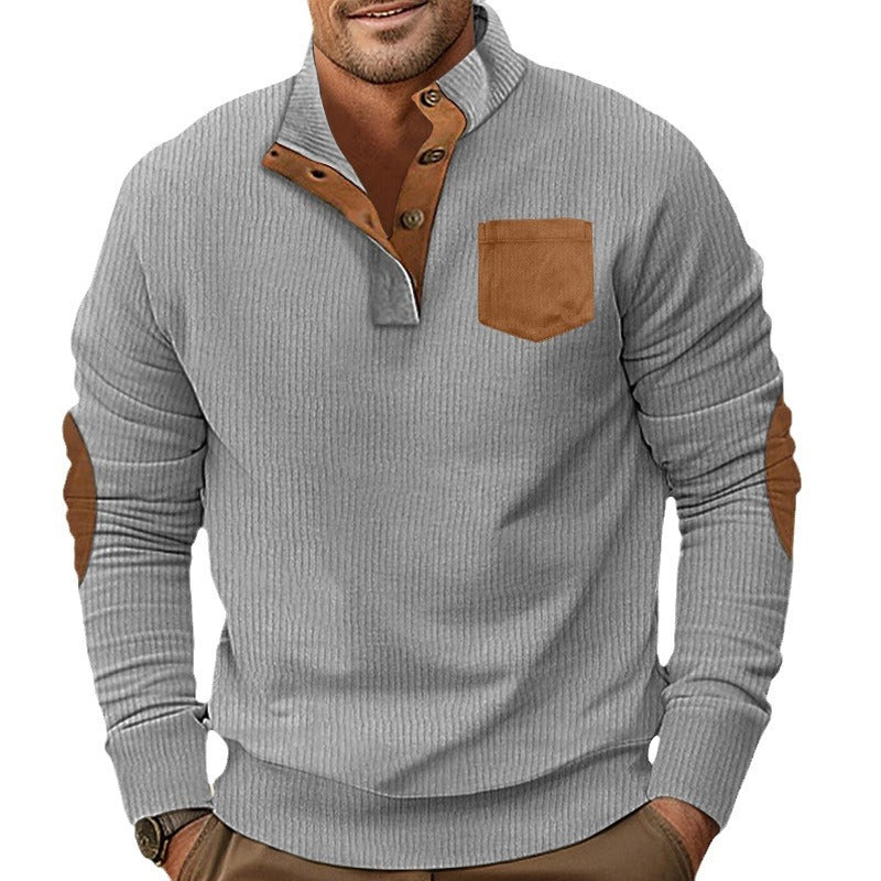 Herren Sweatshirt Kontrast Details Modern Sportlich