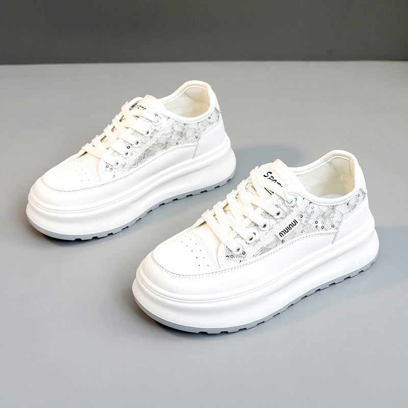 Damen Plateau Sneaker High Heel Sportschuh Trendy