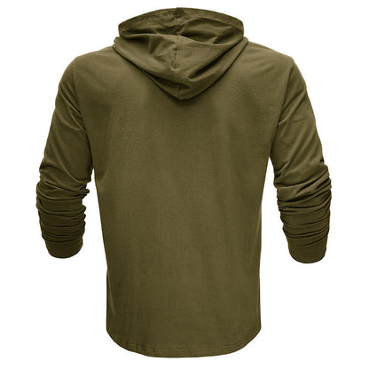 Herren Hoodie Langarm Lässig Bequem Grau