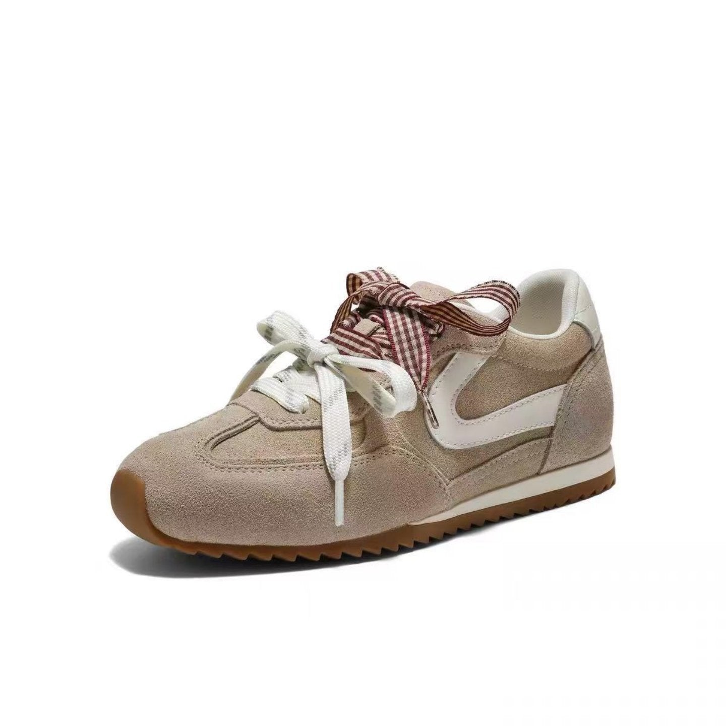 Damen Sneaker Retro Wildleder Schuhe mit Riemen
