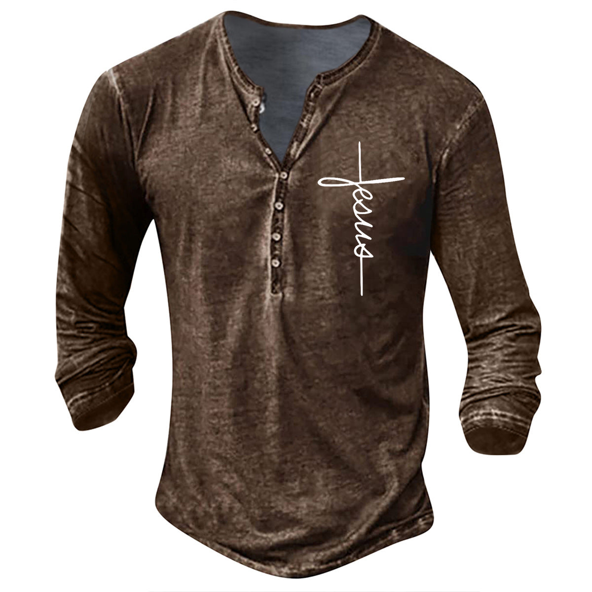 Herren Langarm Shirt mit Grafikdruck Modern Berlin Style