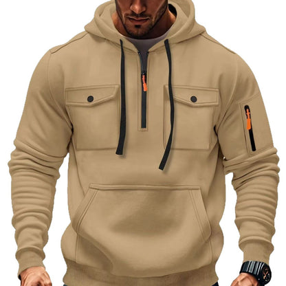 Herren Hoodie Funktionsjacke Mit Taschen Sportlich Modern