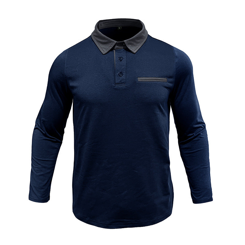 Herren Poloshirt Modern Kragen Taschen Elegant