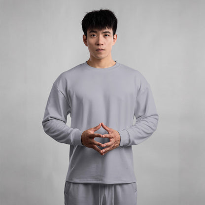 Herren Langarmshirt Weich Lässig Freizeitshirt Bequem