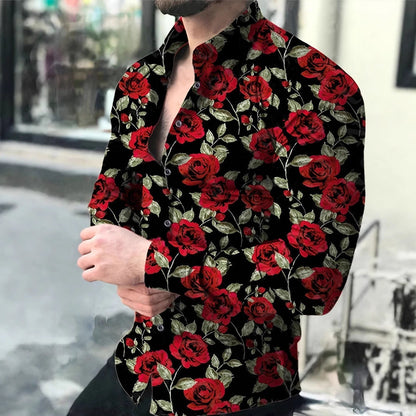Herren Hemd Blumenmuster Flora Modern - BerlinGlamour