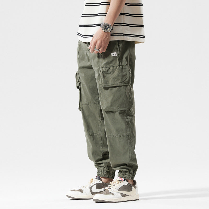 Herren Jogginghose Bequem Cargo Style Gummibund