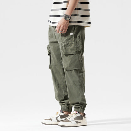 Herren Jogginghose Bequem Cargo Style Gummibund