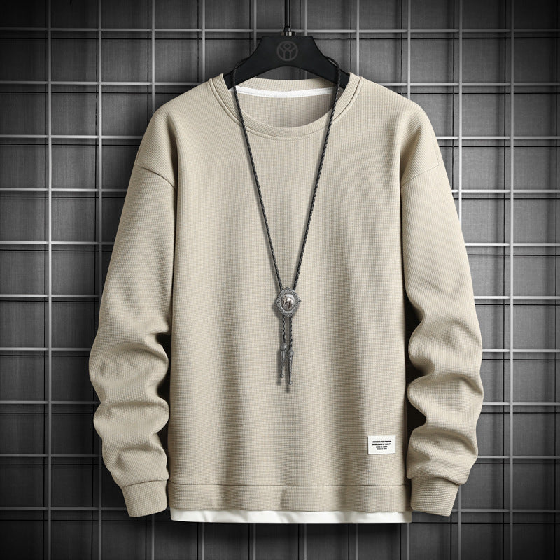 Herren Sweatshirt Modern Lässig Strukturiert Grau