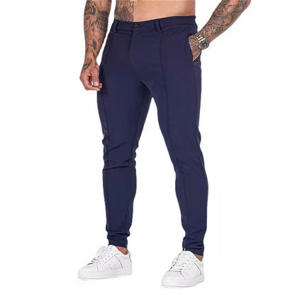 Elastische Herren Fitnesshose mit Reißverschlüssen Sportlich