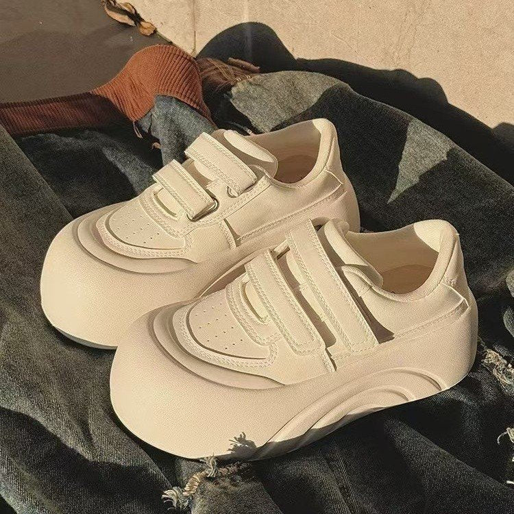 Damen Sneaker Plattform Komfortabel Mit Klettverschluss - BerlinGlamour