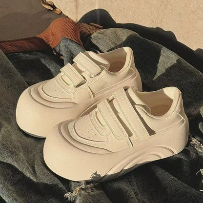 Damen Sneaker Plattform Komfortabel Mit Klettverschluss - BerlinGlamour
