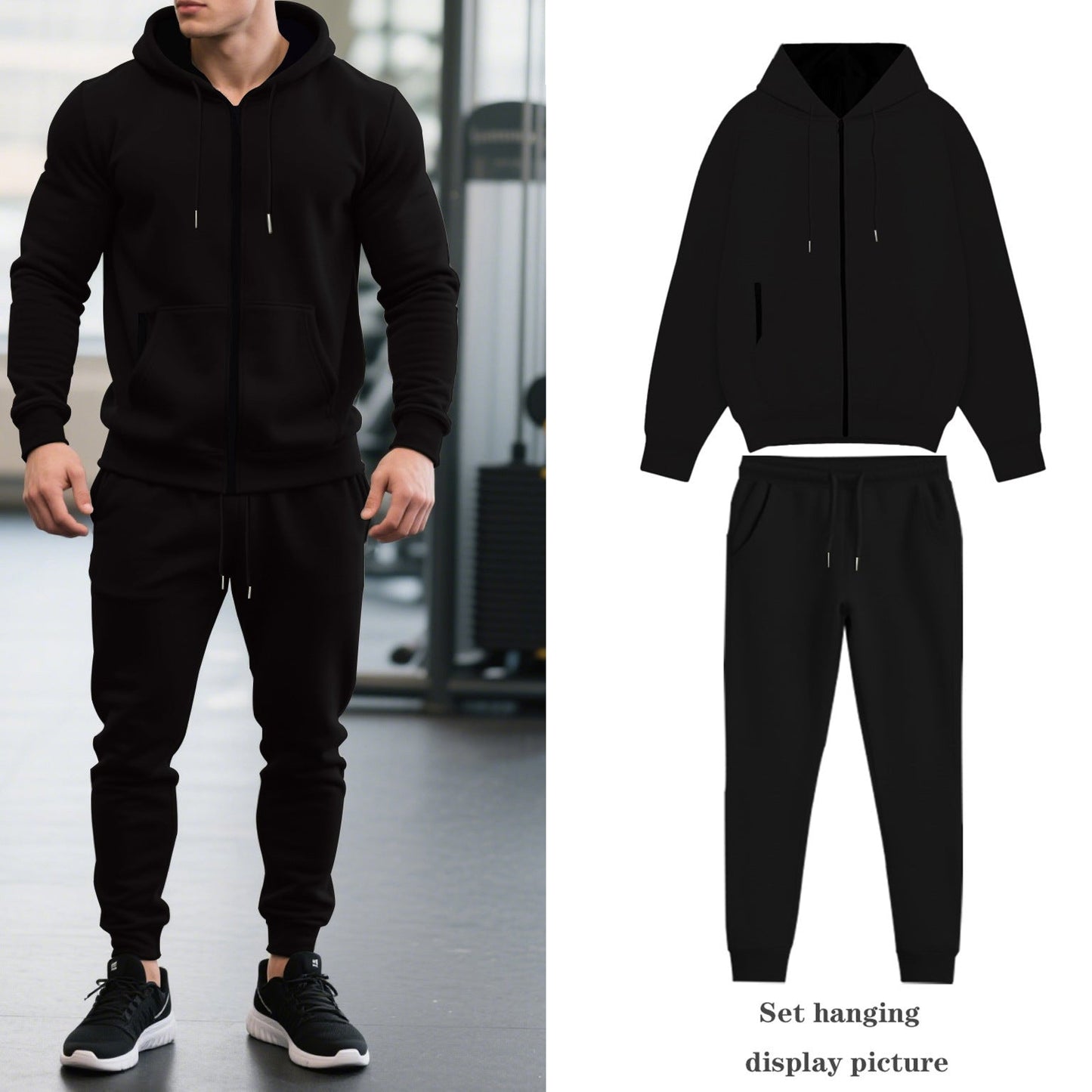 Herren Sportanzug Kapuze Taschen Modern Funktionell