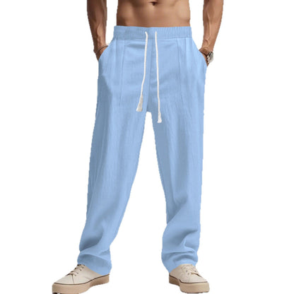 Bequeme Leinenhose Herren Elastisch Mit Taschen Sommer