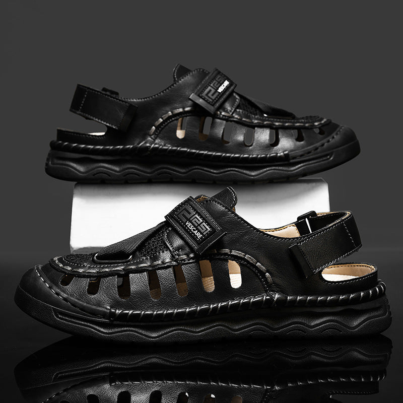 Damen Sandalen Atmungsaktiv Bequem mit Klettverschluss
