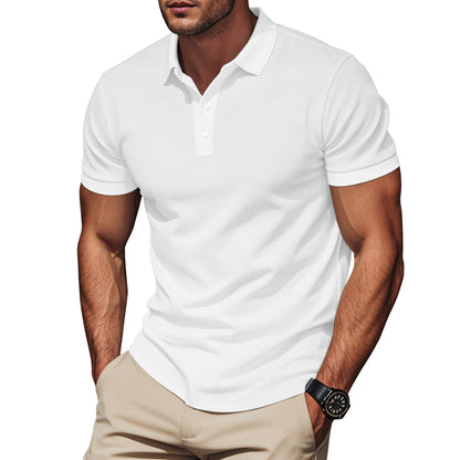 Herren Poloshirt Komfort Design Strukturiert Modern