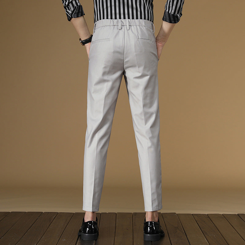 Herren Anzughose Slim Fit mit feiner Struktur