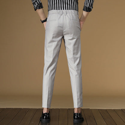 Herren Anzughose Slim Fit mit feiner Struktur