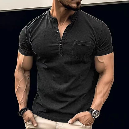 Herren Hemd Kurzarm Doppeltknopf Modern Berlin Style