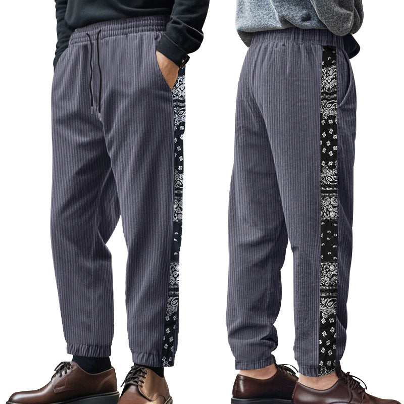 Herren Freizeithose Elastisch mit Bandana-Print