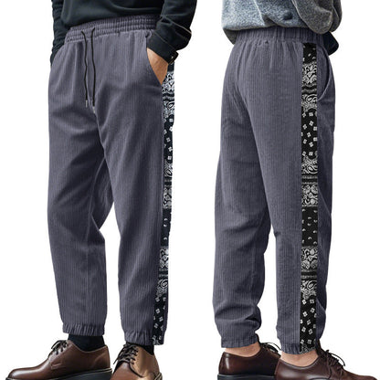 Herren Freizeithose Elastisch mit Bandana-Print