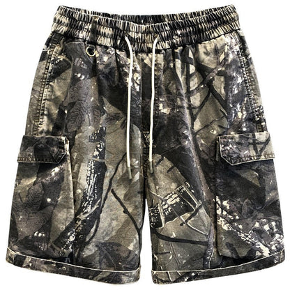 Herren Cargo Shorts Camo Elastisch Bequem