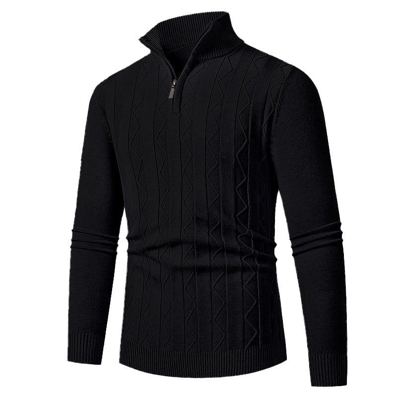 Herren Pullover Modern Stehkragen Struktur Muster