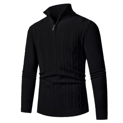 Herren Pullover Modern Stehkragen Struktur Muster