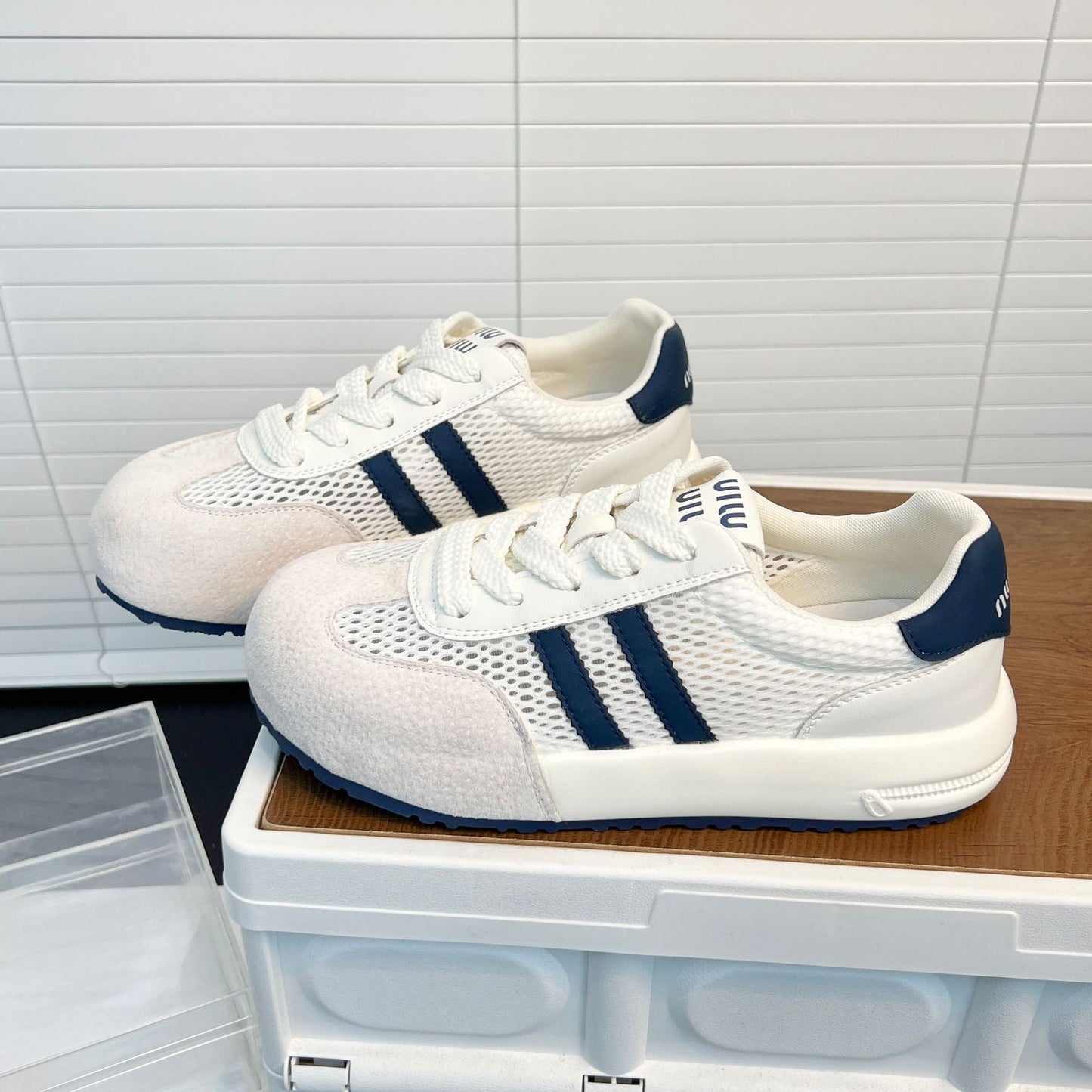 Damen Sneaker Sportlich Atmungsaktiv Mesh Leicht