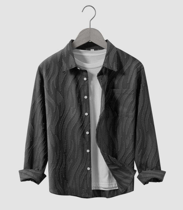 Herren Hemdjacke Lässig Design Modern