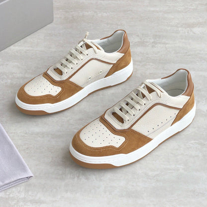 Damen Sneaker Leder Sportlich Atmungsaktiv