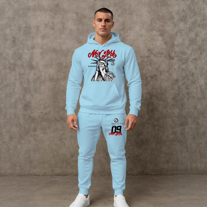 Herren Kapuzenpullover Set Lässig Mit Hose Sportlich
