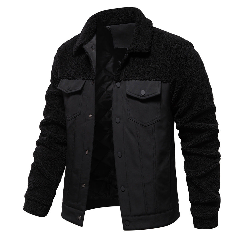 Herren Jeansjacke Gefüttert Warm Modern