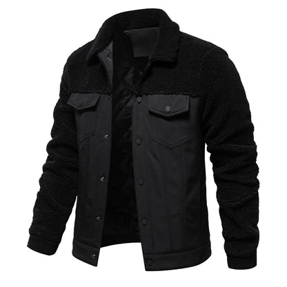 Herren Jeansjacke Gefüttert Warm Modern