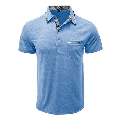 Herren Polohemd Kurzarm Karomuster Modern Berlin Style
