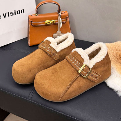 Damen Clogs Fleece gefüttert Warme Hausschuhe