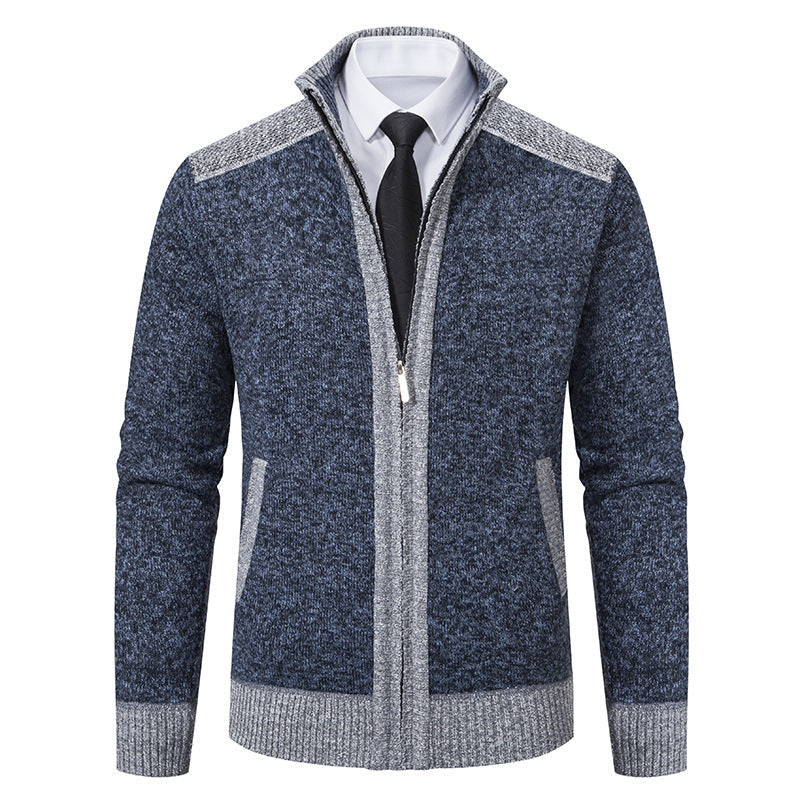Herren Strickjacke Elegante Modern mit Reißverschluss