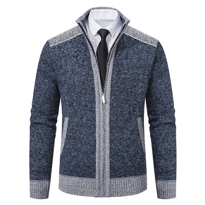 Herren Strickjacke Elegante Modern mit Reißverschluss
