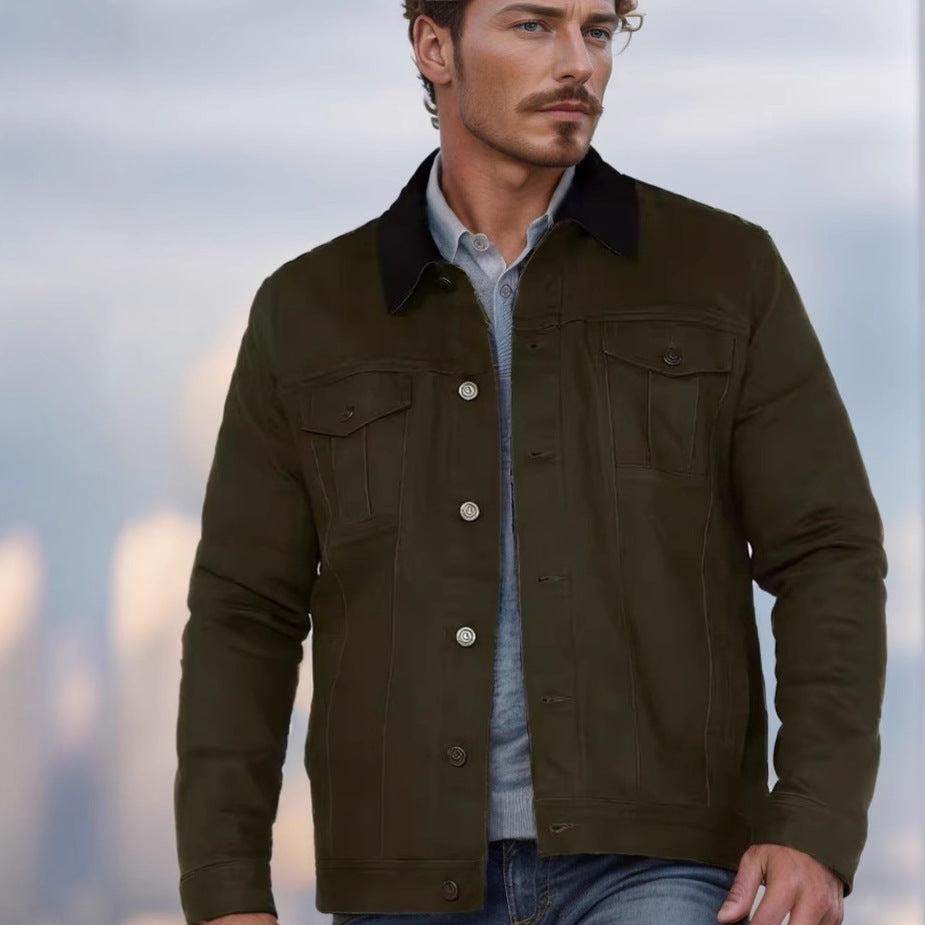 Herren Jacke Utility Stil mit vielen Taschen Modern