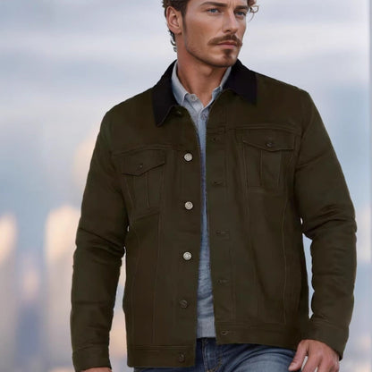 Herren Jacke Utility Stil mit vielen Taschen Modern