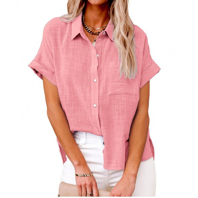 Kragen Bluse Damen Knopfleiste Elegent