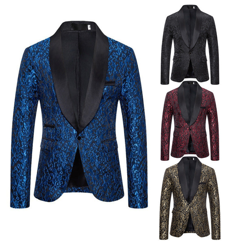 Herren Blazer Smoking Luxus mit Floralem Muster Elegant