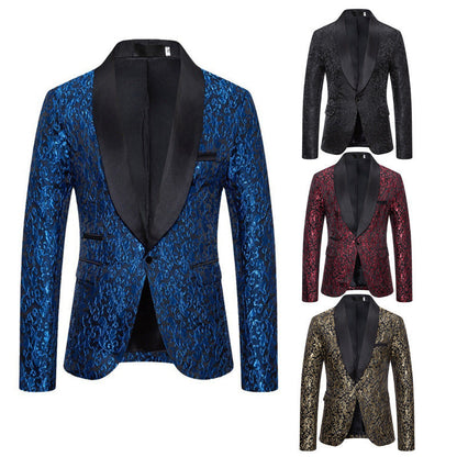 Herren Blazer Smoking Luxus mit Floralem Muster Elegant